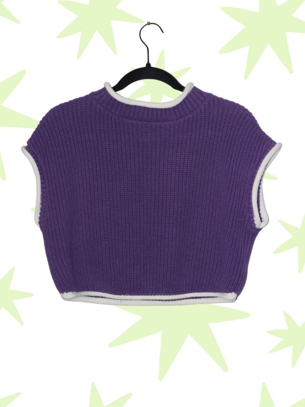 Day + Moon cotton blend knit sweater vest S